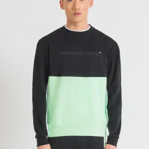 SUDADERA RELAXED FIT DE MEZCLA DE ALGODÓN Y POLIÉSTER SOSTENIBLE CON ESTAMPADO DE GOMA INYECTADA
