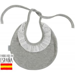 Babero Redondo con Puntilla Canutillo – BABIDÚ