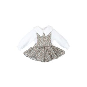 Conjunto bebé niña falda tipo pichi y camisa manga larga-28173-Tony Bambino