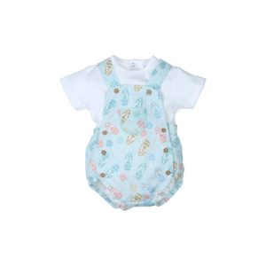 Conjunto corto peto bebé niño chanclas