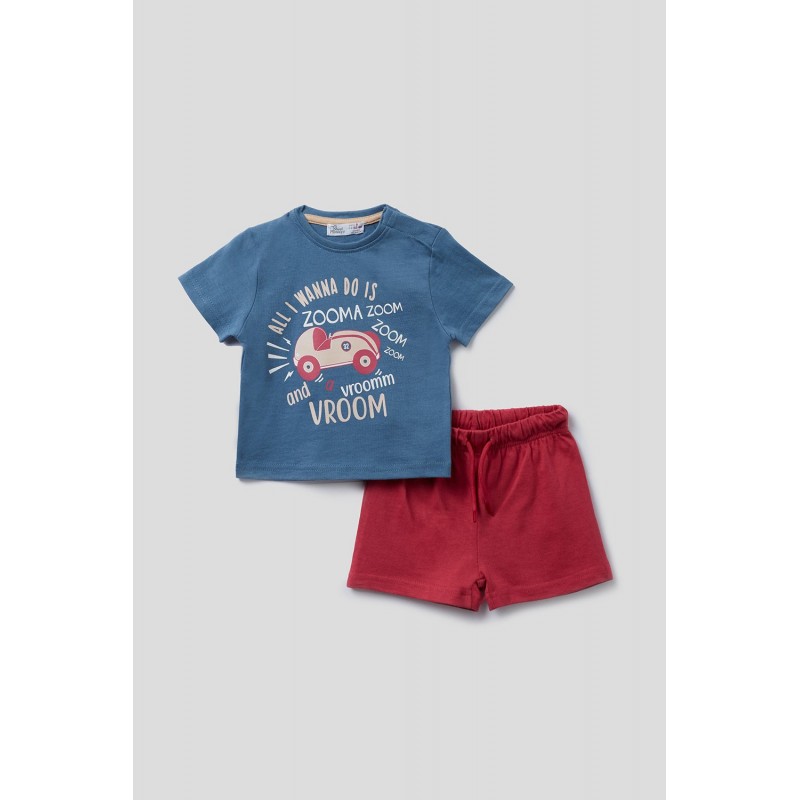 Conjunto corto bebé niño auto crazy Street Monkey - Imagen 2